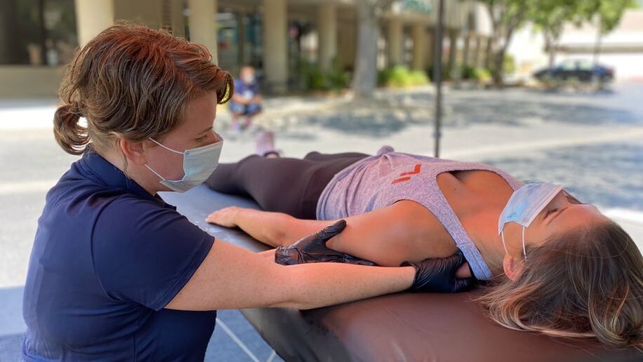 Outdoor massage in Davis California